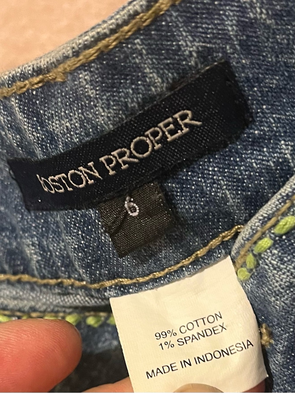 Boston Proper Embroidered Floral Bird Women's Jeans - Picture 8 of 8